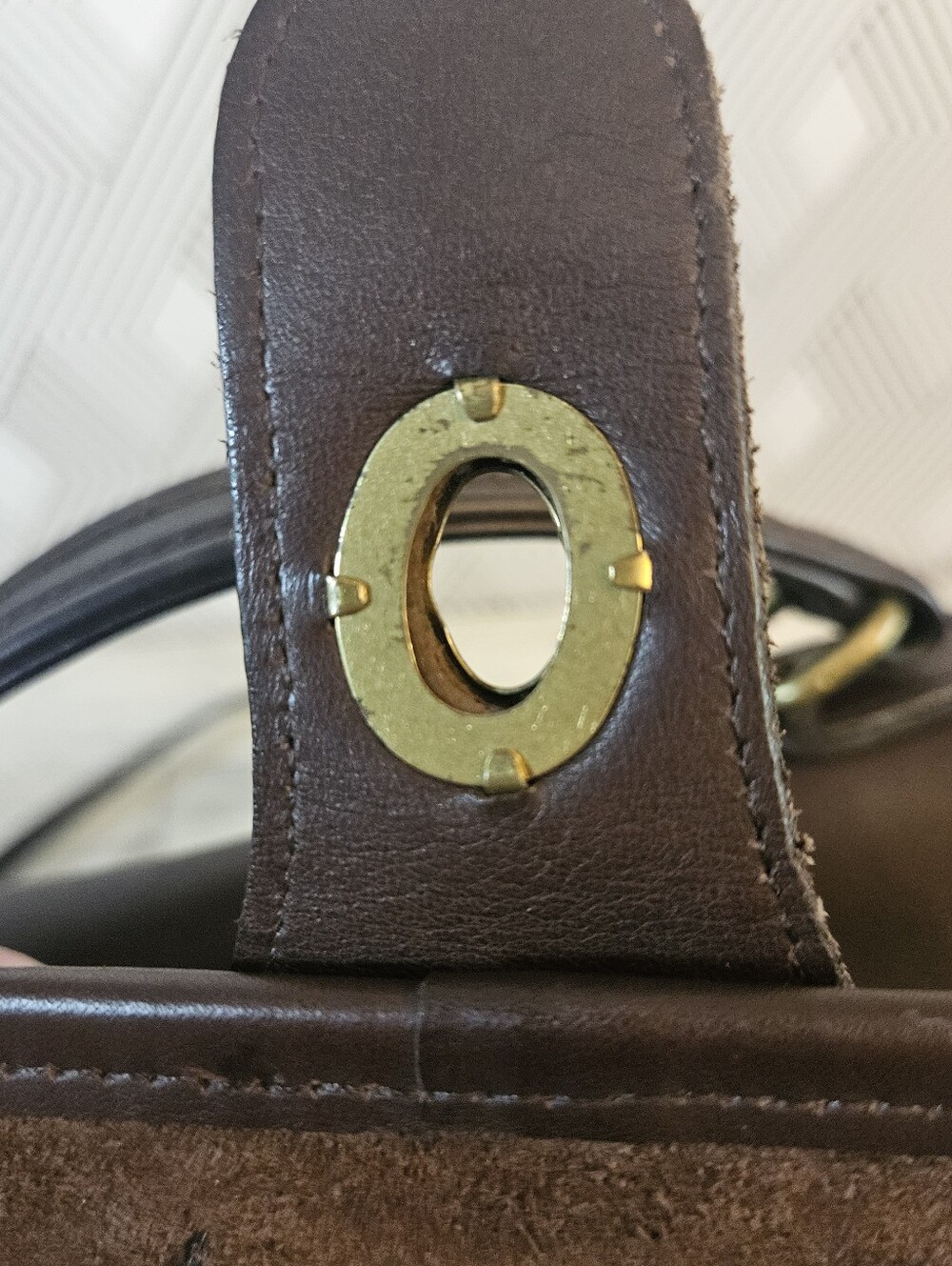 Vintage Coach Mahogany Brown Station Bag 1999 Top Handle Cross Body Made in USA - Picture 11 of 14